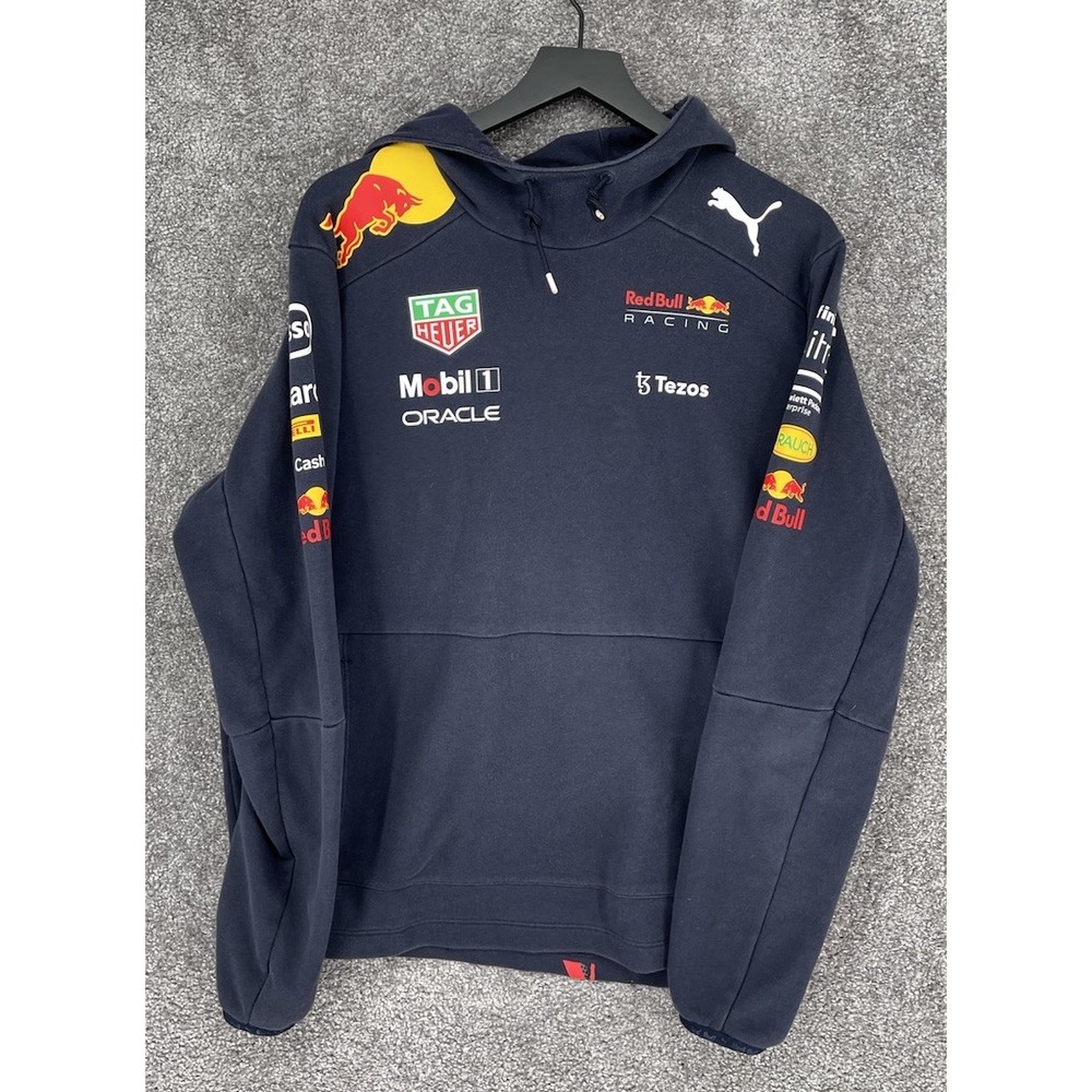 Puma Oracle Red Bull Racing F1 Hoodie Men's XL Formula 1 Team Sponsor Navy